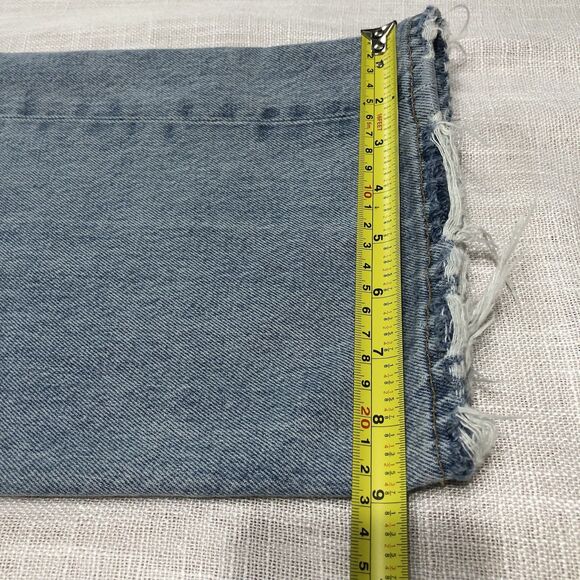 AGOLDE 90s Mid Rise Loose Fit Jeans Women 33 Snapshot Distressed Light Wash - Picture 15 of 15